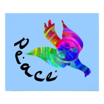 Rainbow Dove Peace Poster posters by wingedturtle Rainbow Dove Peace Poster posters