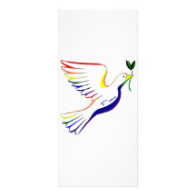 Rainbow Dove Personalized Rack Card