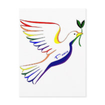Rainbow Dove Post Cards