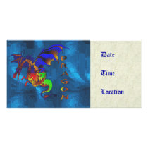 Rainbow Dragon Customized Photo Card
