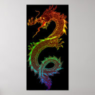 Rainbow Dragon Poster
