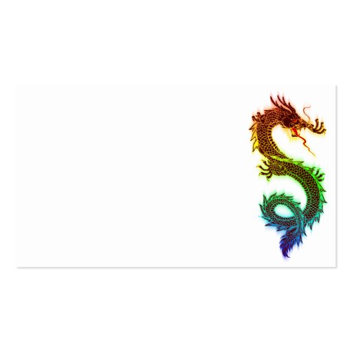 Rainbow_Dragon_Vector_ RAINBOW DRAGON COLORFUL DRA Business Card Templates (front side)