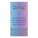 Rainbow Dragonfly Customized Photo Card