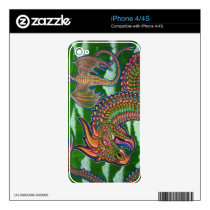 Rainbow Dragons iPhone 4/4S Skin skins