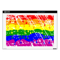 Rainbow Dripping Paint Distressed Laptop Decal