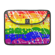 Rainbow Dripping Paint Distressed Sleeves For MacBook Pro