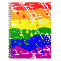 Rainbow Dripping Paint Distressed Notebooks