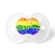 Rainbow Dripping Paint Distressed Pacifiers
