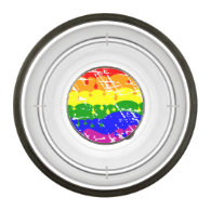 Rainbow Dripping Paint Distressed Pet Bowl