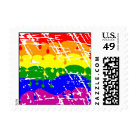 Rainbow Dripping Paint Distressed Stamps