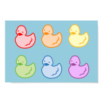 Rainbow Duckies posters by rainbowthree Rainbow Duckies posters