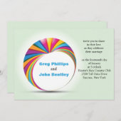 Rainbow Duo Gay Wedding Invitation Zazzle