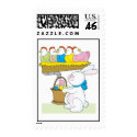 Rainbow Easter Chickens stamp