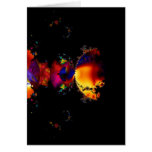 Rainbow Eclipse Fractal Art Card cards
