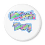 Rainbow Effect 100th Day Magnet