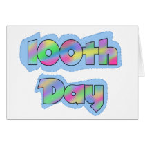 Rainbow Effect 100th Day of School Tshirts Card