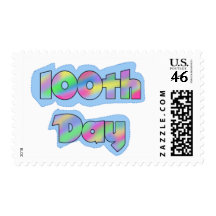 Rainbow Effect 100th Day of School Tshirts Postage
