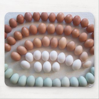 Rainbow Eggs for Rare Breed Hens mousepad