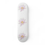 Rainbow Etching Lotus skateboard