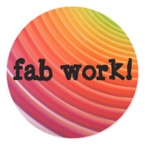 Rainbow fab work sticker sheet stickers