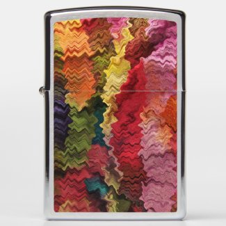 Rainbow Fabric Abstract Pattern Zippo Lighter