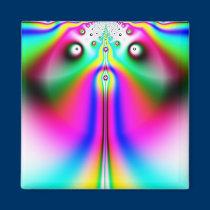 Rainbow Face Magnet 1 by Fusciah Rainbow Face Magnet 1