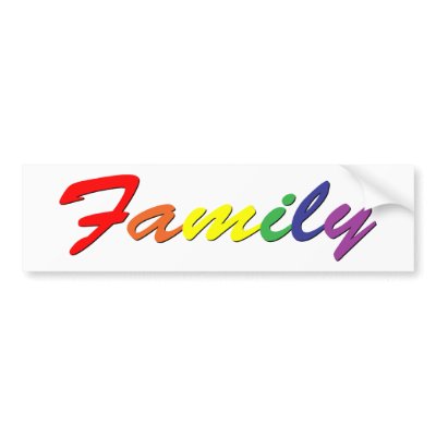 Rainbow Family Bumper Sticker by PrideDEPOT