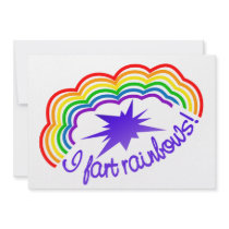 Rainbow Farts invitation, customize
