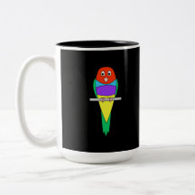 Rainbow Finch Bird. Gouldian Finch. Mug