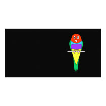 Rainbow Finch Bird. Gouldian Finch. Photo Greeting Card
