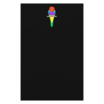 Rainbow Finch Bird. Gouldian Finch. Stationery Paper
