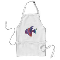 Rainbow Fish Bubble Fractal Aprons