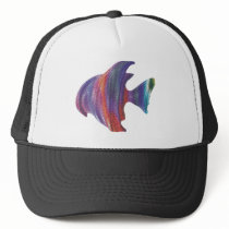 Rainbow Fish Bubble Fractal Mesh Hat