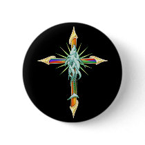 Rainbow Fish-Cross_2 Button