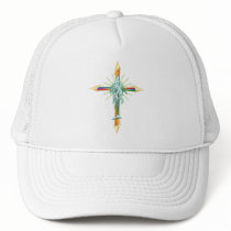 Rainbow Fish-Cross_2 Hat