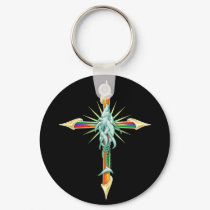 Rainbow Fish-Cross_2 Keychain