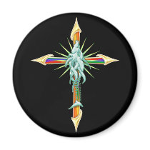 Rainbow Fish-Cross_2 Magnet