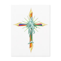Rainbow Fish-Cross_2 Postcard