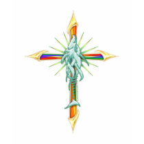 Rainbow Fish Cross-2 T-Shirt