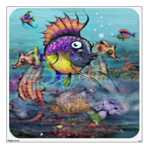 Rainbow Fish Room Stickers