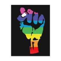 rainbow fist. postcards