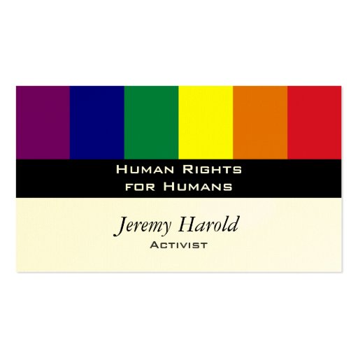 Rainbow Flag Business Card (front side)