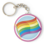 Rainbow Flag Logo Style Keychain