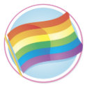 Rainbow Flag Logo Style Stickers by iheartshop Rainbow Flag Logo Style Stickers