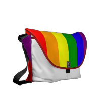Rainbow flag messenger bag