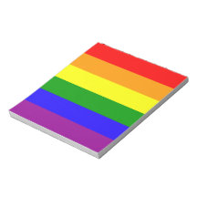 Rainbow flag notepad
