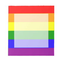 Rainbow flag notepad