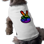 Rainbow Flag Peace Doggie Tshirt