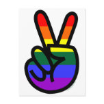 Rainbow Flag Peace postcards