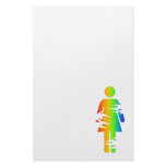 rainbow flame girl personalized stationery